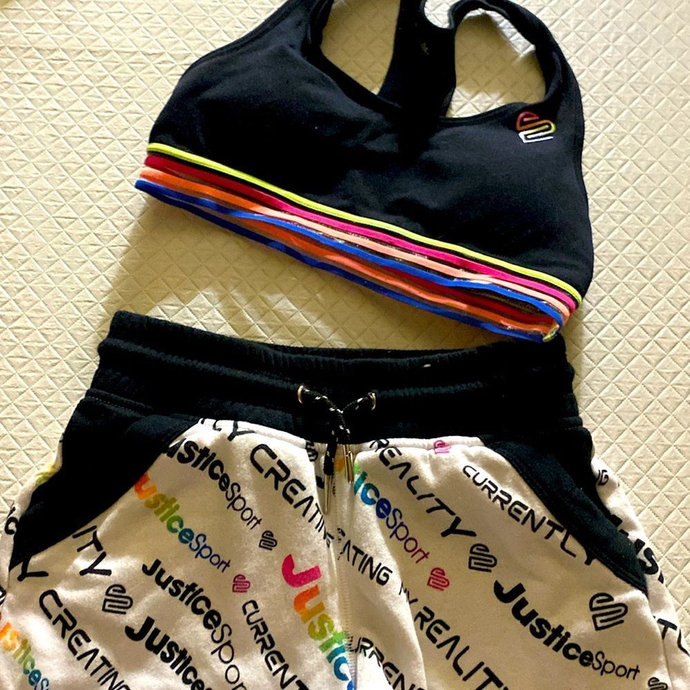 Justice 2 piece set ❤️💗 7/8